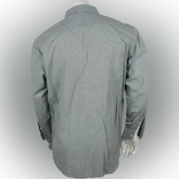Billy Reid Men's Button Front Shirt Size Large Standard Cut Blue Gray - Picture 3 of 5